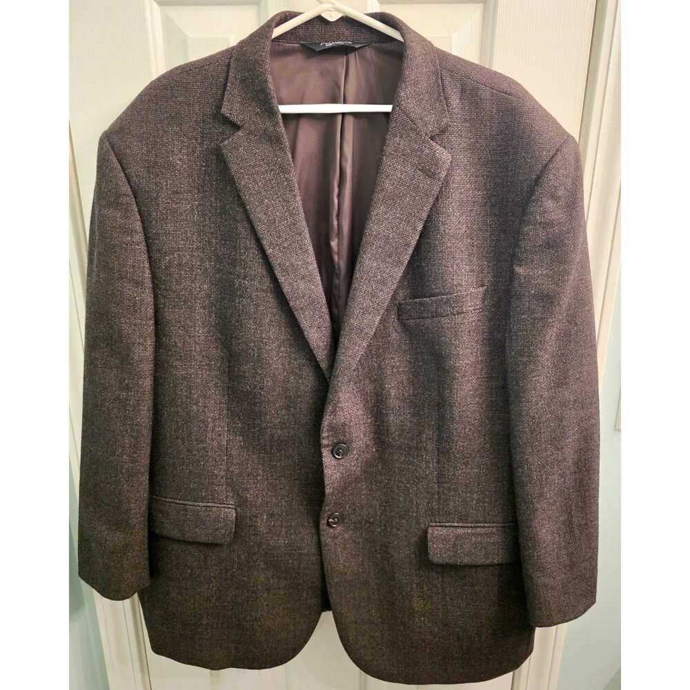 Jos A Bank 50 Regular Brown Wool  Blazer Mens Travelers Lined Tailored Fit